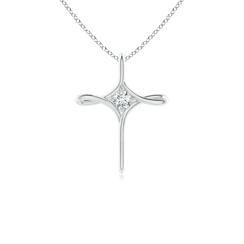 2.9mm GVS2 Prong-Set Diamond Infinity Cross Pendant in P950 Platinum 