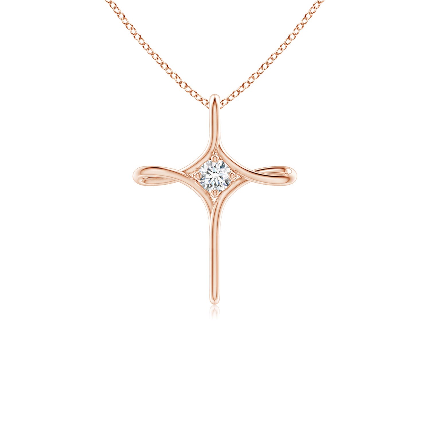 F-G, VS / 0.1 CT / 14 KT Rose Gold