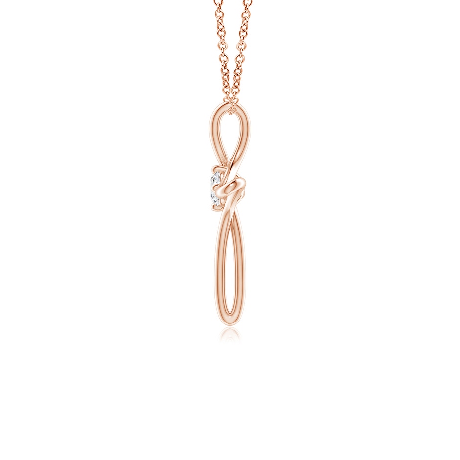 2.9mm GVS2 Prong-Set Diamond Infinity Cross Pendant in Rose Gold side-1