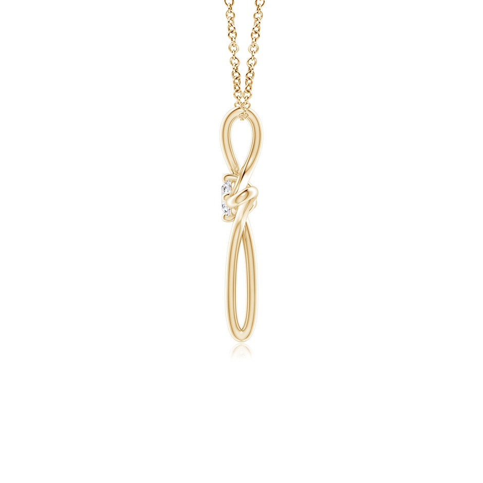 2.9mm GVS2 Prong-Set Diamond Infinity Cross Pendant in Yellow Gold side-1