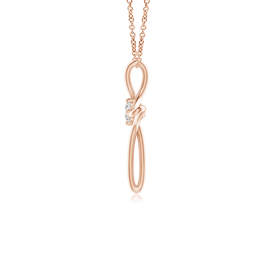 2.9mm HSI2 Prong-Set Diamond Infinity Cross Pendant in Rose Gold side-1