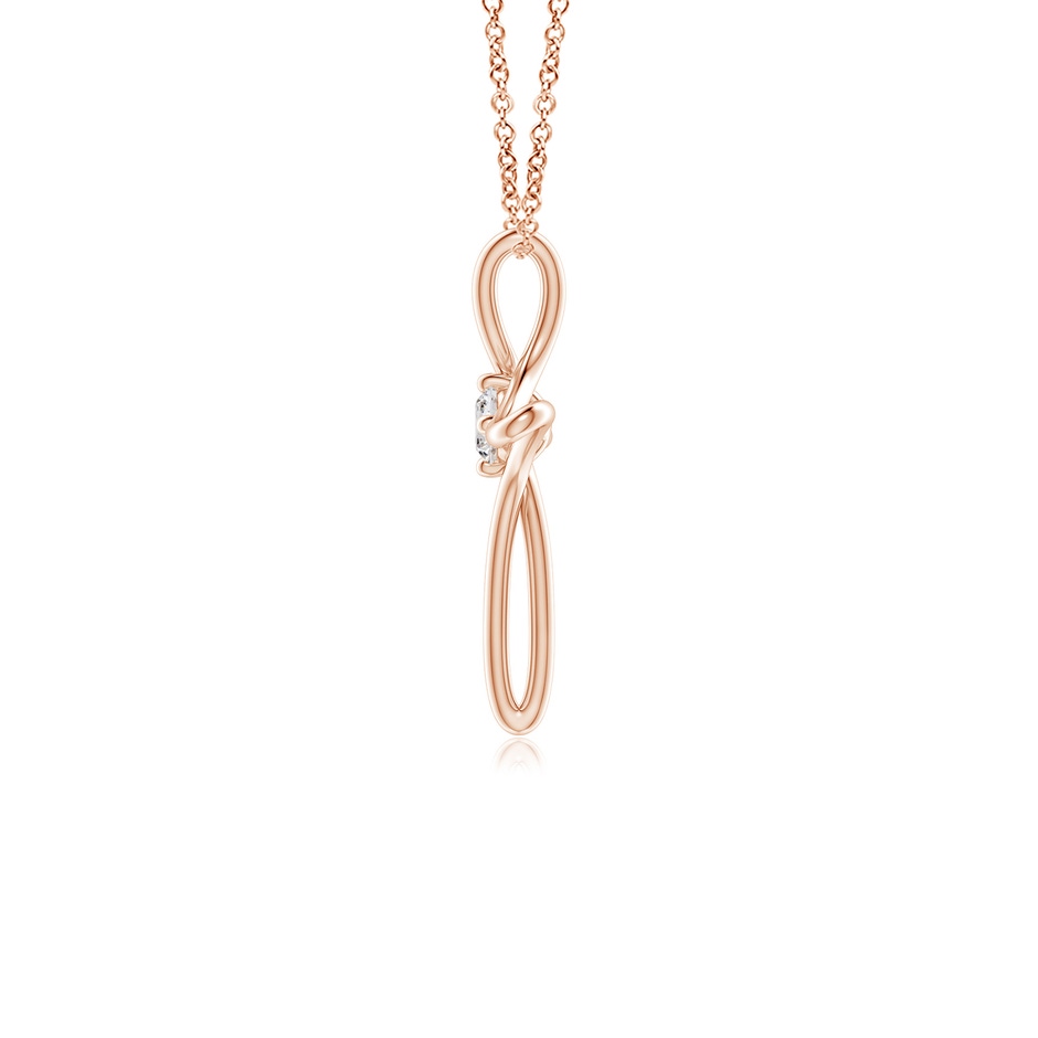 2.9mm IJI1I2 Prong-Set Diamond Infinity Cross Pendant in Rose Gold side-1