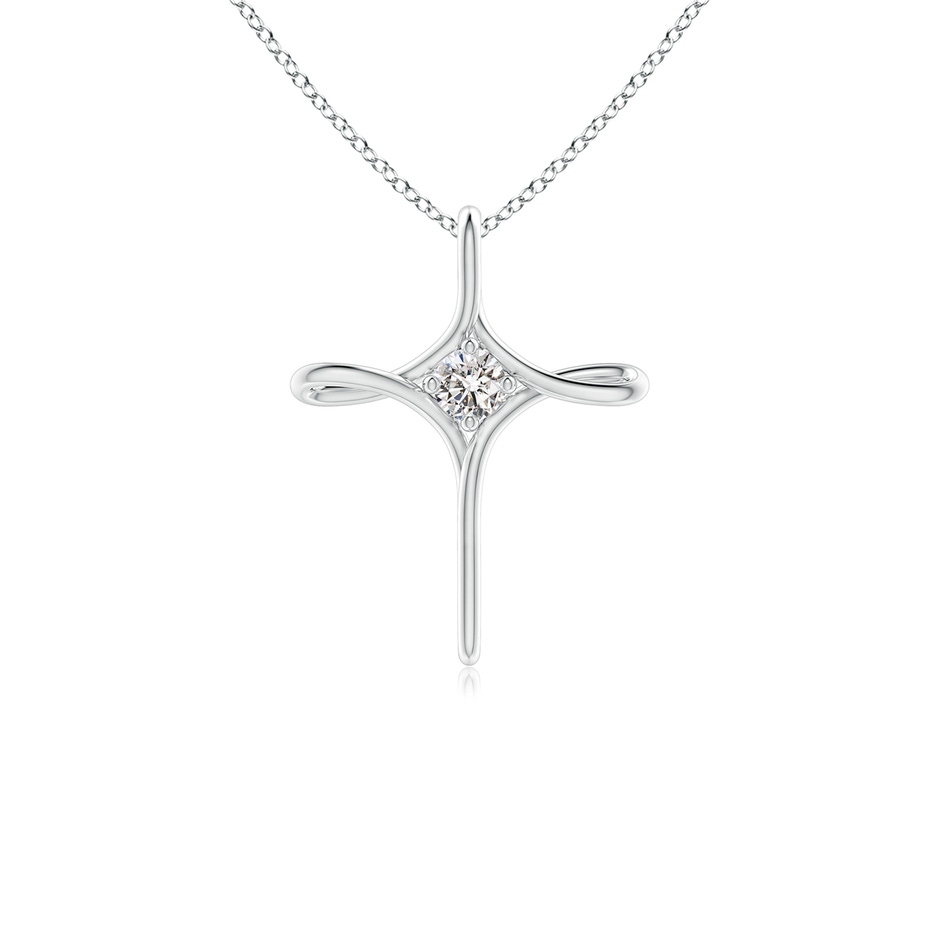 2.9mm IJI1I2 Prong-Set Diamond Infinity Cross Pendant in White Gold 