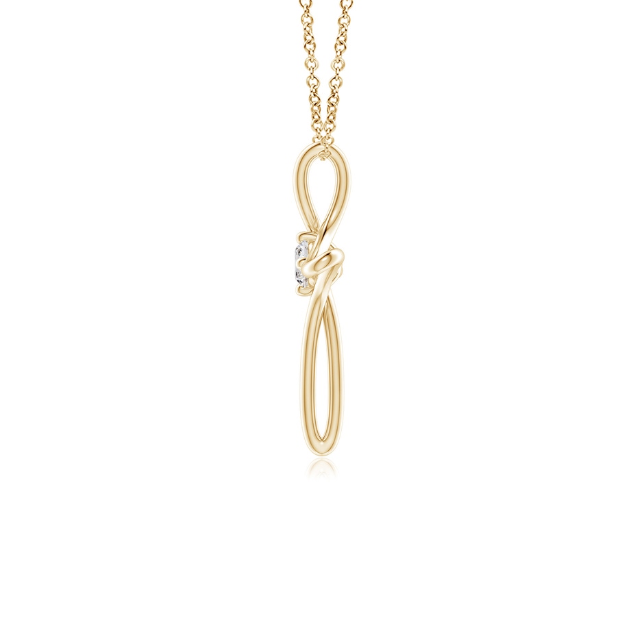 2.9mm IJI1I2 Prong-Set Diamond Infinity Cross Pendant in Yellow Gold side-1