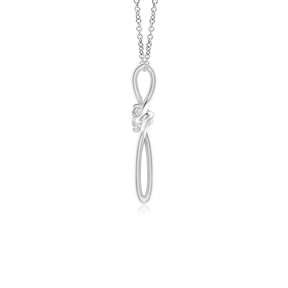 2.9mm KI3 Prong-Set Diamond Infinity Cross Pendant in P950 Platinum side-1