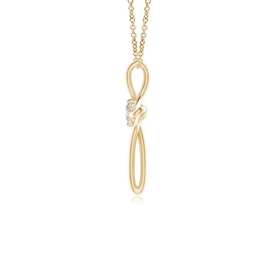 2.9mm KI3 Prong-Set Diamond Infinity Cross Pendant in Yellow Gold side-1