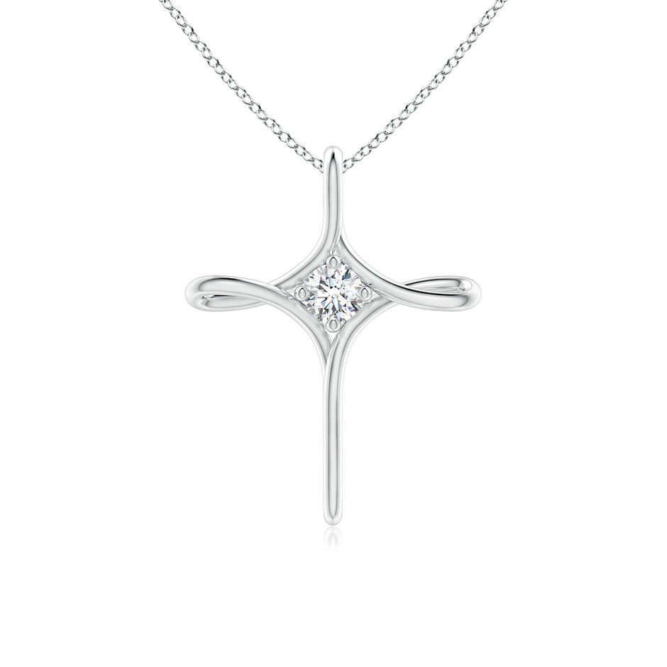 3.5mm GVS2 Prong-Set Diamond Infinity Cross Pendant in P950 Platinum 