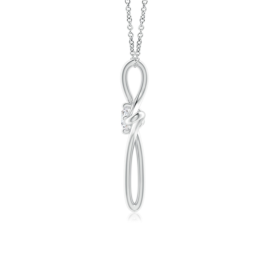 3.5mm GVS2 Prong-Set Diamond Infinity Cross Pendant in P950 Platinum side-1