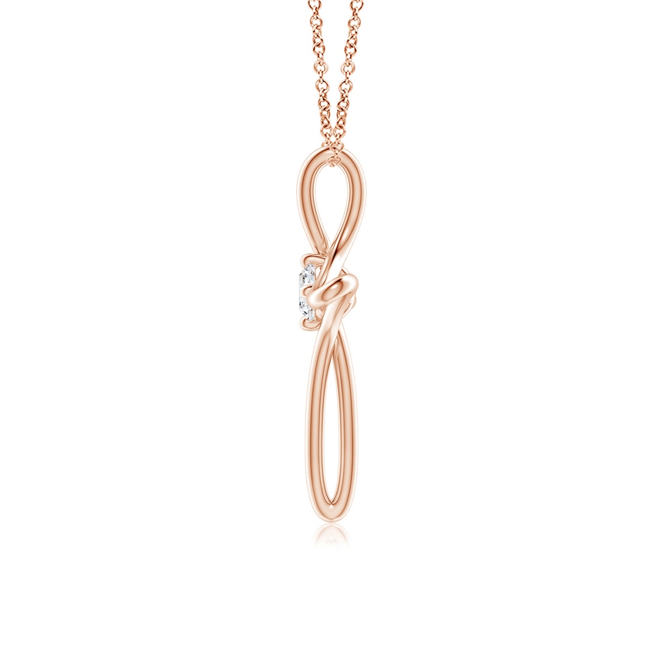 3.5mm GVS2 Prong-Set Diamond Infinity Cross Pendant in Rose Gold side-1