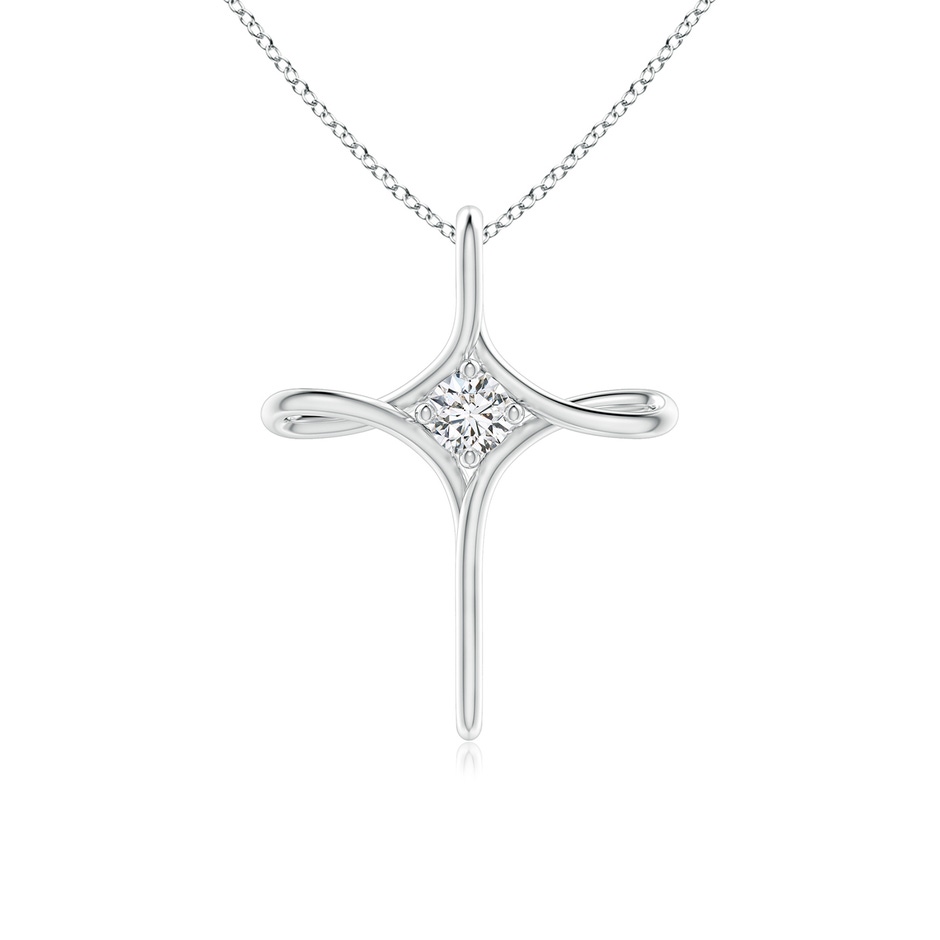 3.5mm HSI2 Prong-Set Diamond Infinity Cross Pendant in P950 Platinum 