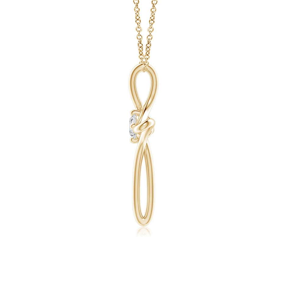 3.5mm HSI2 Prong-Set Diamond Infinity Cross Pendant in Yellow Gold side-1