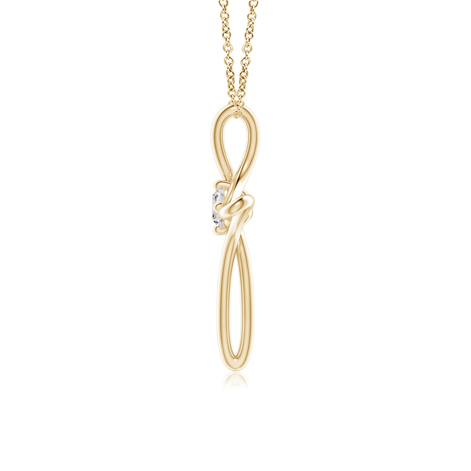 3.5mm IJI1I2 Prong-Set Diamond Infinity Cross Pendant in Yellow Gold side-1