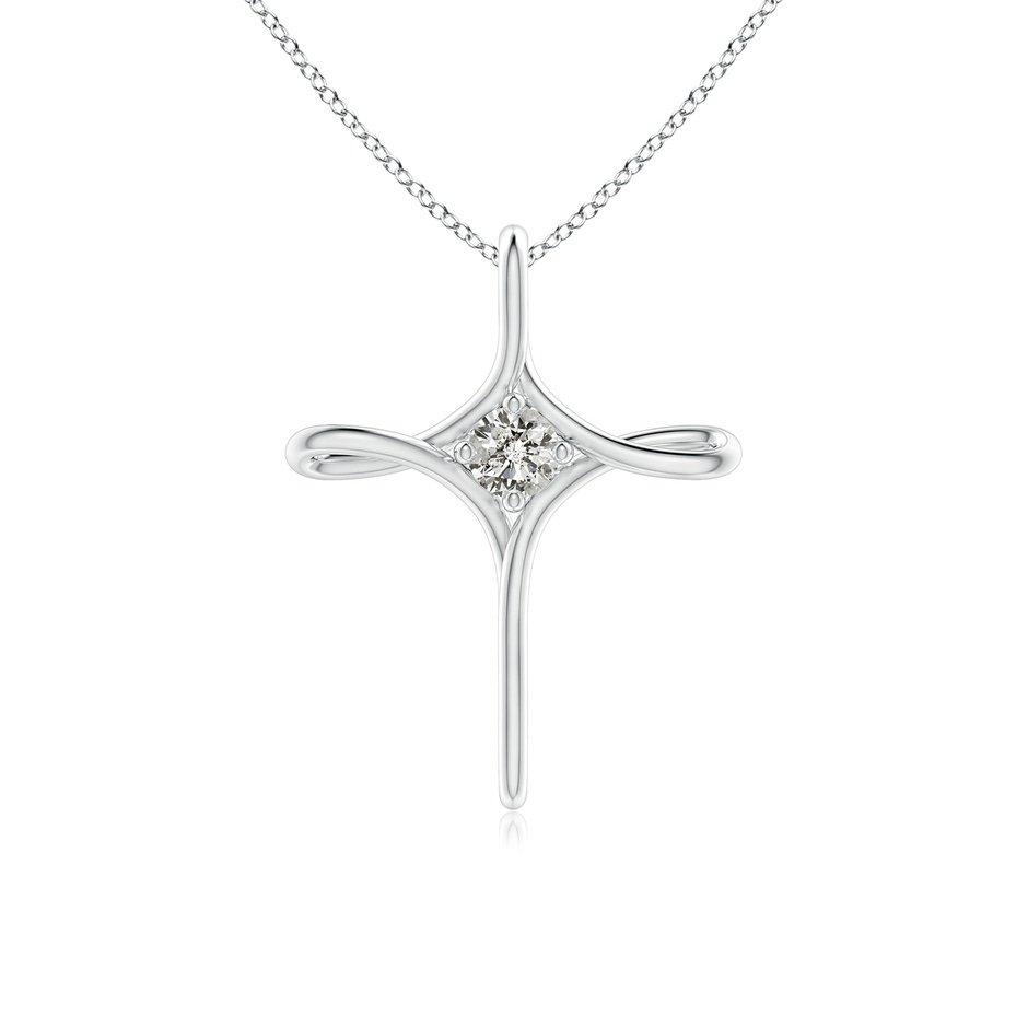 3.5mm KI3 Prong-Set Diamond Infinity Cross Pendant in White Gold 