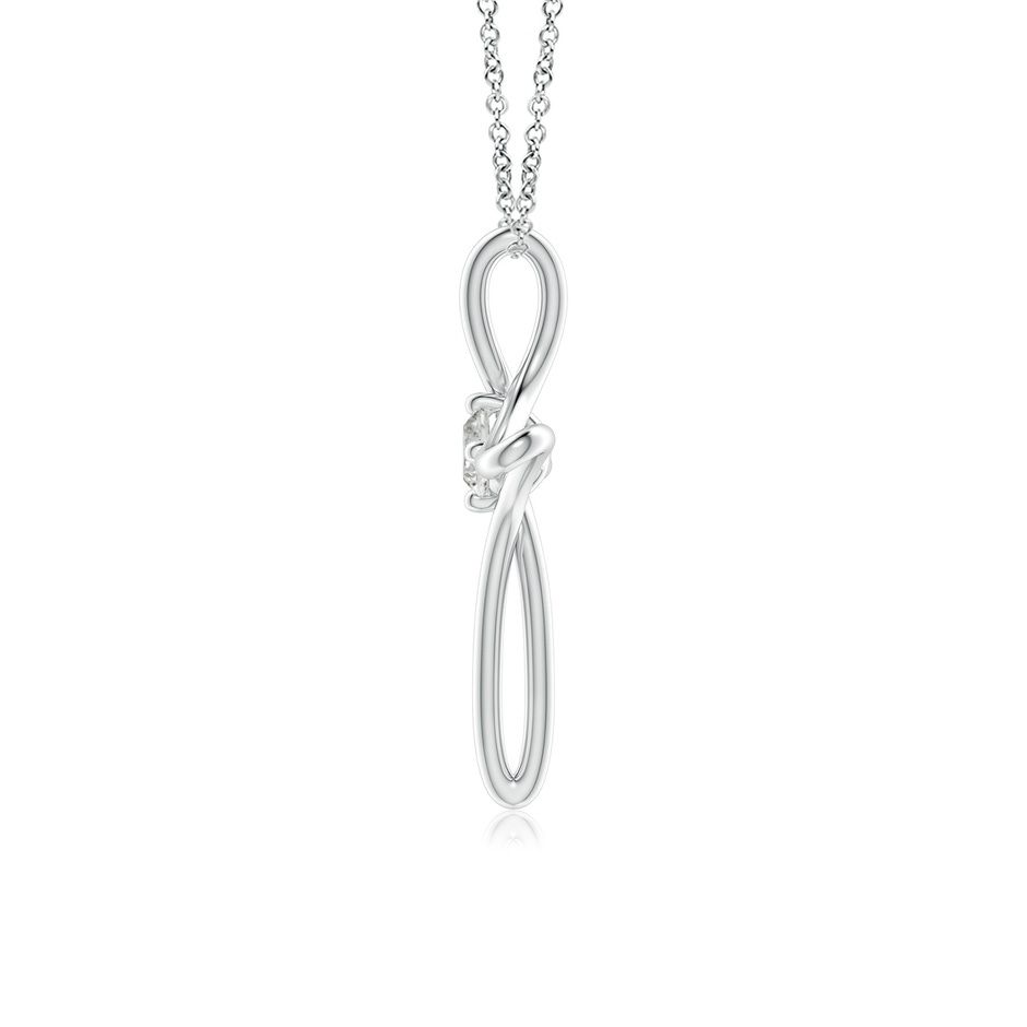 3.5mm KI3 Prong-Set Diamond Infinity Cross Pendant in White Gold side-1