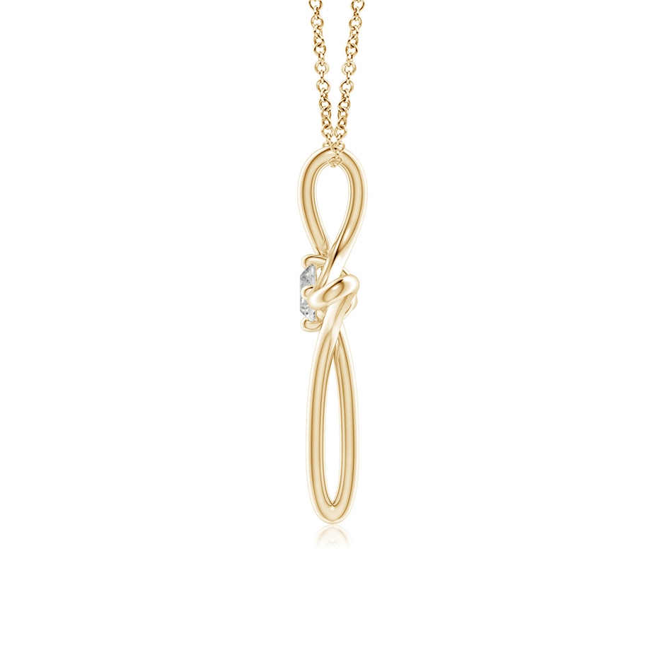 3.5mm KI3 Prong-Set Diamond Infinity Cross Pendant in Yellow Gold side-1