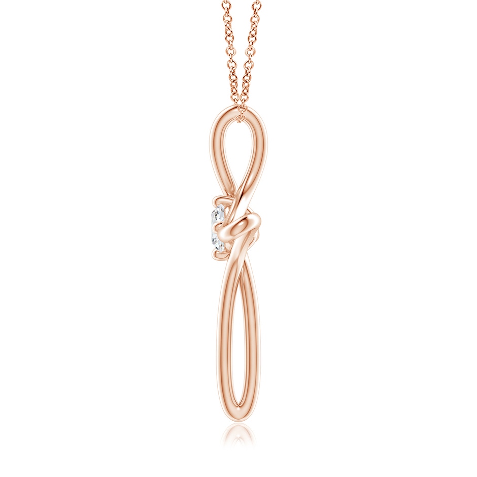 4.1mm GVS2 Prong-Set Diamond Infinity Cross Pendant in Rose Gold side-1