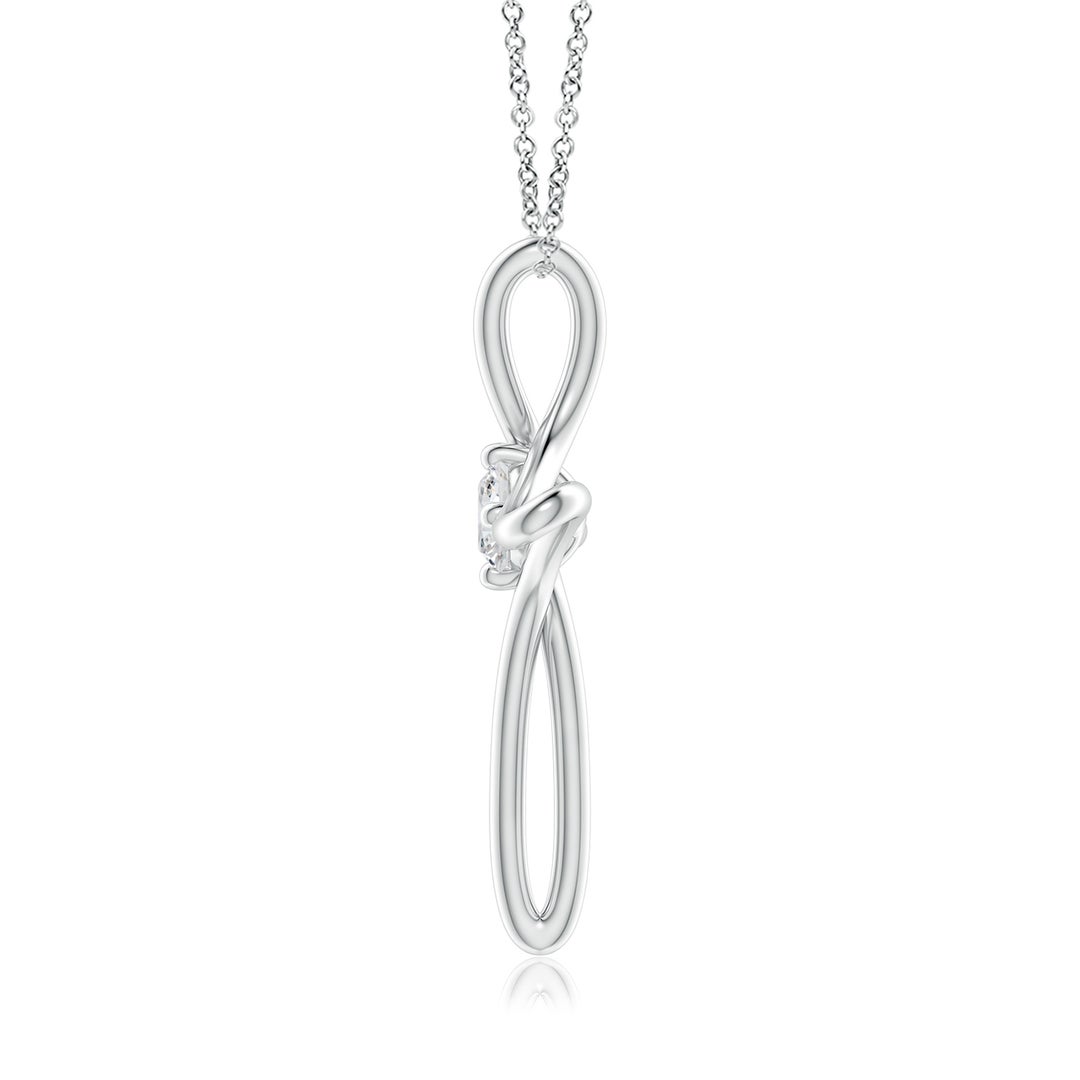 4.1mm HSI2 Prong-Set Diamond Infinity Cross Pendant in White Gold - side 3