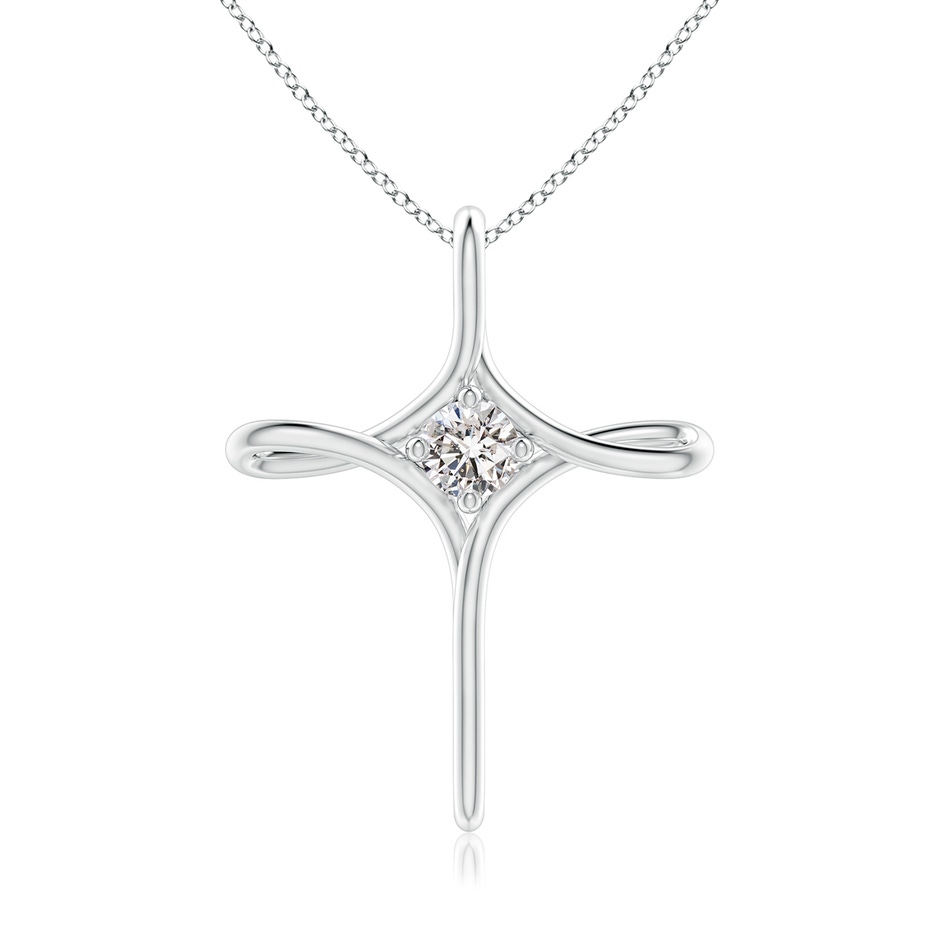 4.1mm IJI1I2 Prong-Set Diamond Infinity Cross Pendant in White Gold 