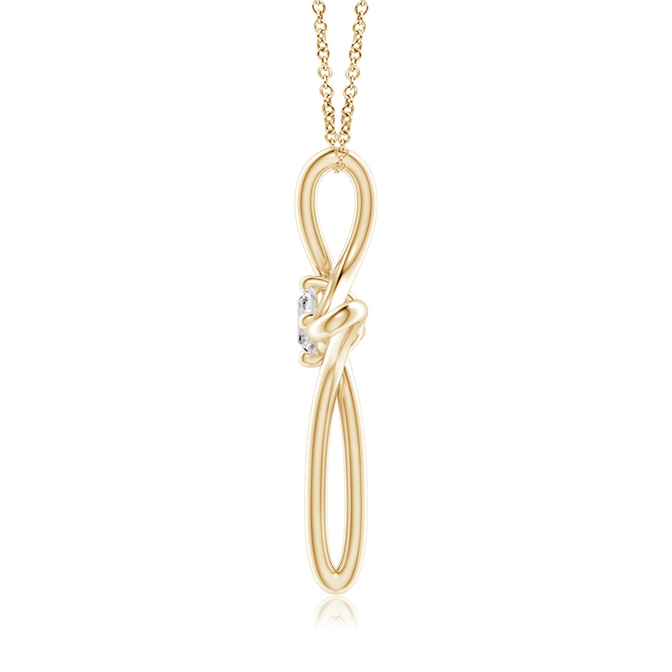 4.1mm IJI1I2 Prong-Set Diamond Infinity Cross Pendant in Yellow Gold side-1