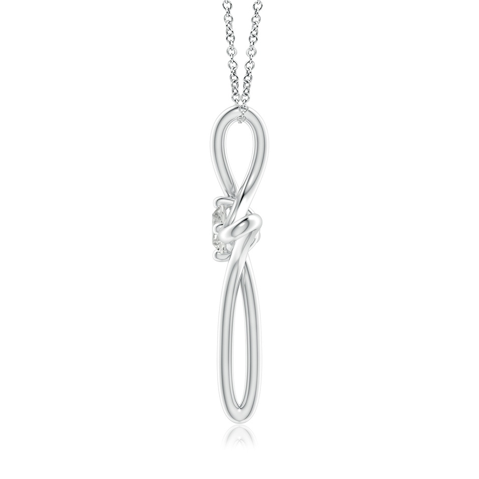 4.1mm KI3 Prong-Set Diamond Infinity Cross Pendant in White Gold side-1