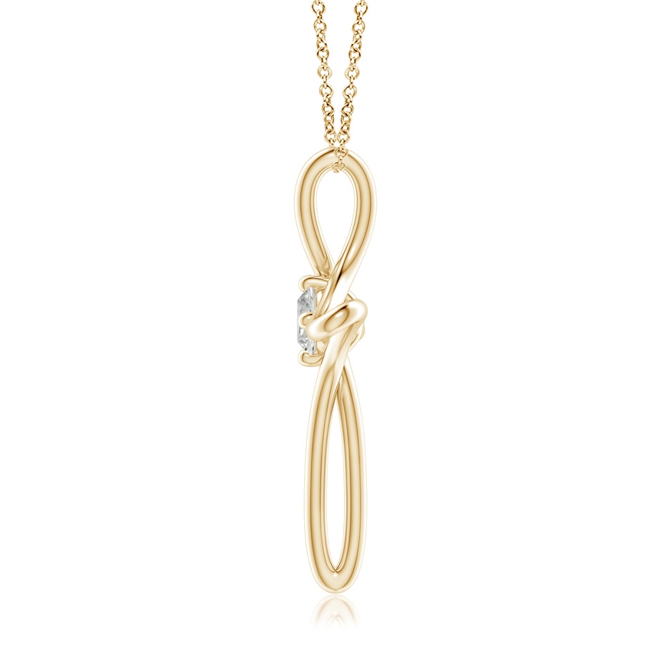 4.1mm KI3 Prong-Set Diamond Infinity Cross Pendant in Yellow Gold side-1