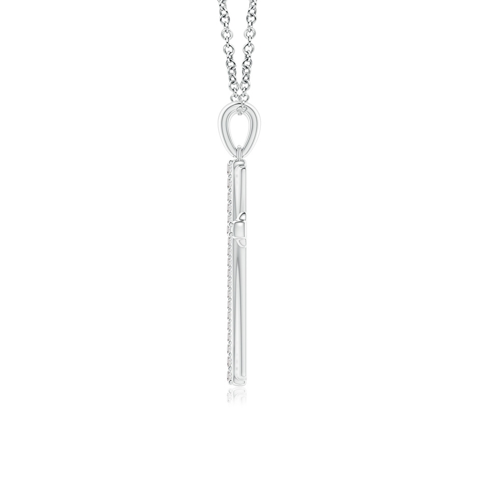 1.3mm IJI1I2 Prong-Set Diamond Tapered Cross Pendant in White Gold side-1