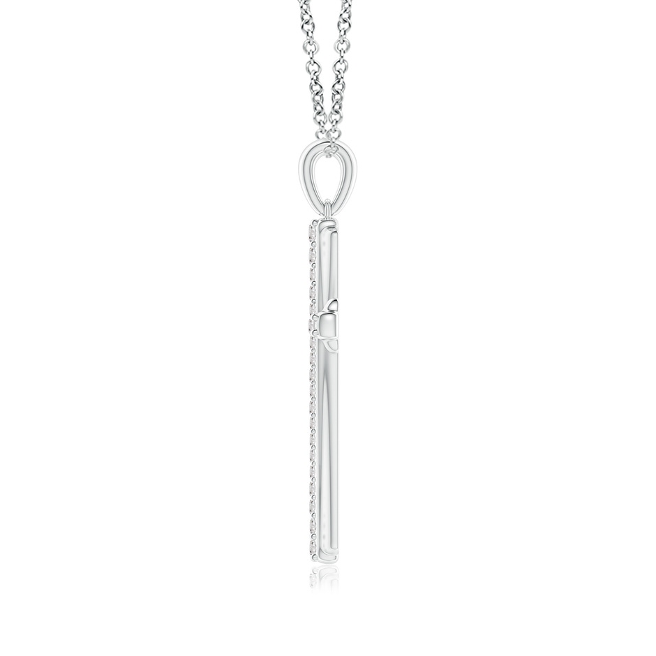 1.4mm IJI1I2 Prong-Set Diamond Tapered Cross Pendant in White Gold side-1