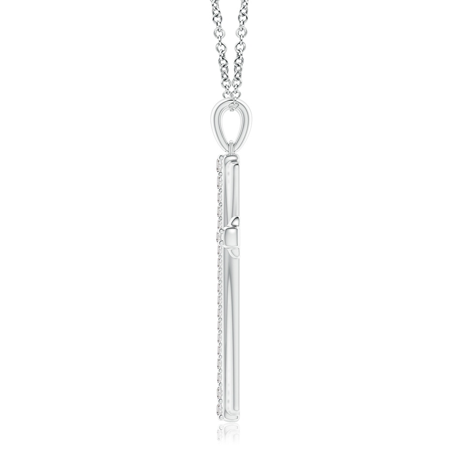 1.5mm IJI1I2 Prong-Set Diamond Tapered Cross Pendant in White Gold side-1