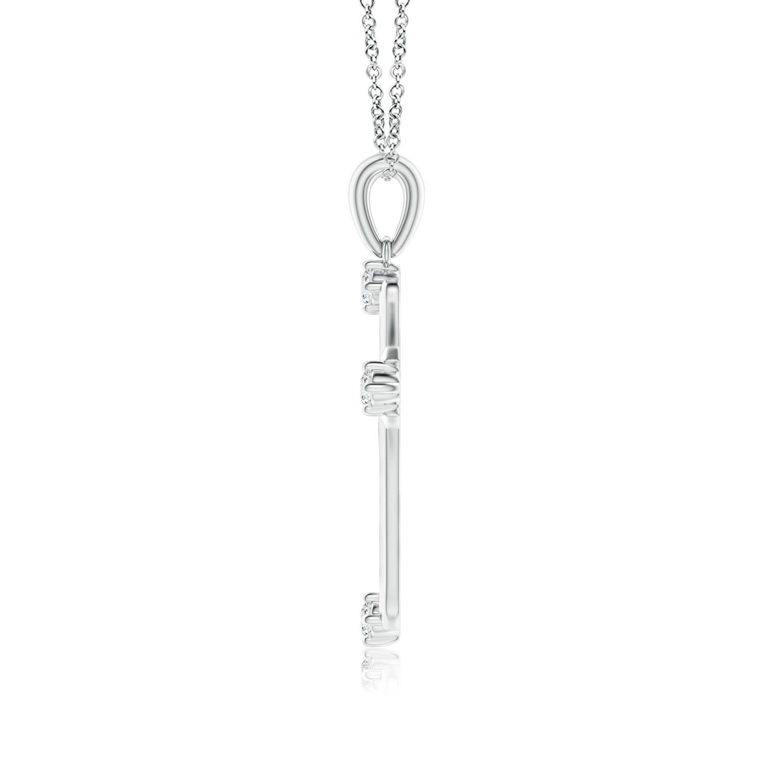 1.9mm GVS2 Diamond Knife-Edged Budded Cross Pendant in P950 Platinum