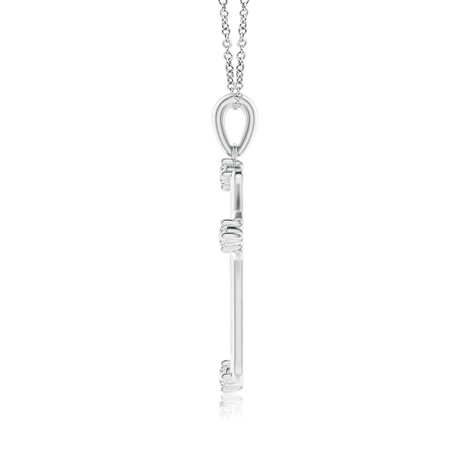 1.9mm GVS2 Diamond Knife-Edged Budded Cross Pendant in P950 Platinum side-1