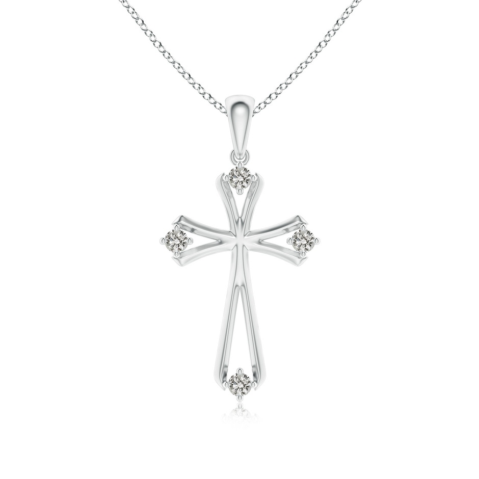 1.9mm KI3 Diamond Knife-Edged Budded Cross Pendant in P950 Platinum 