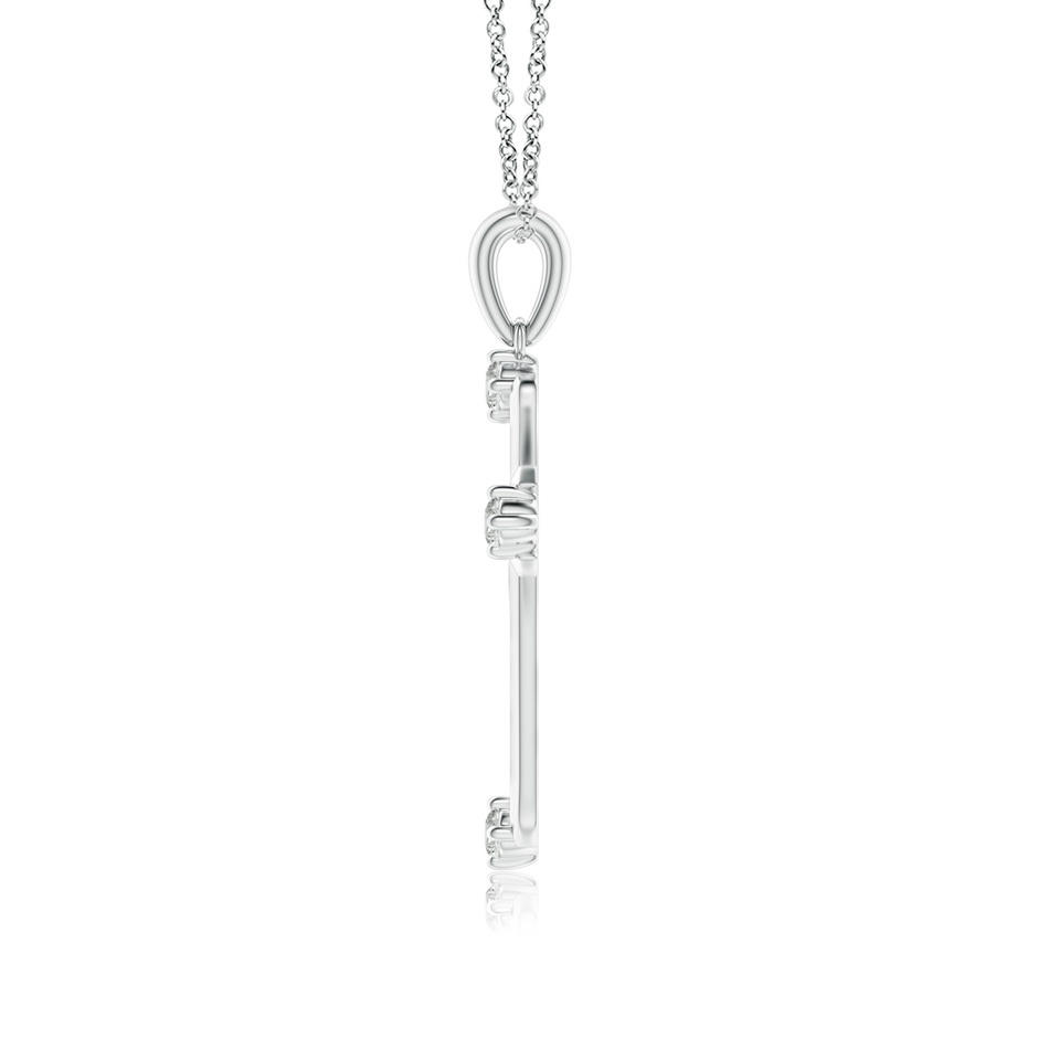 1.9mm KI3 Diamond Knife-Edged Budded Cross Pendant in P950 Platinum side-1