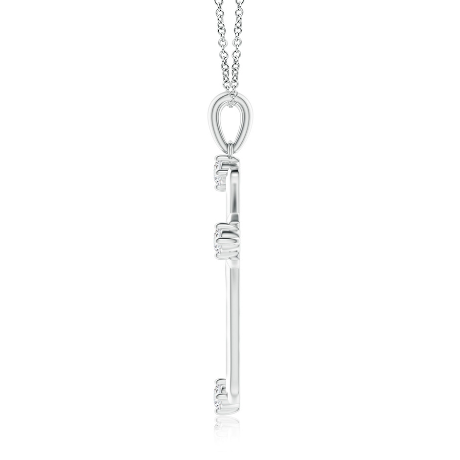 2.15mm GVS2 Diamond Knife-Edged Budded Cross Pendant in White Gold side-1
