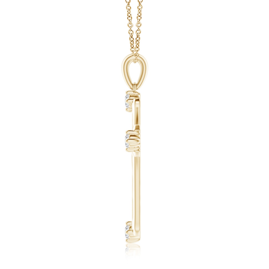 2.15mm GVS2 Diamond Knife-Edged Budded Cross Pendant in Yellow Gold side-1