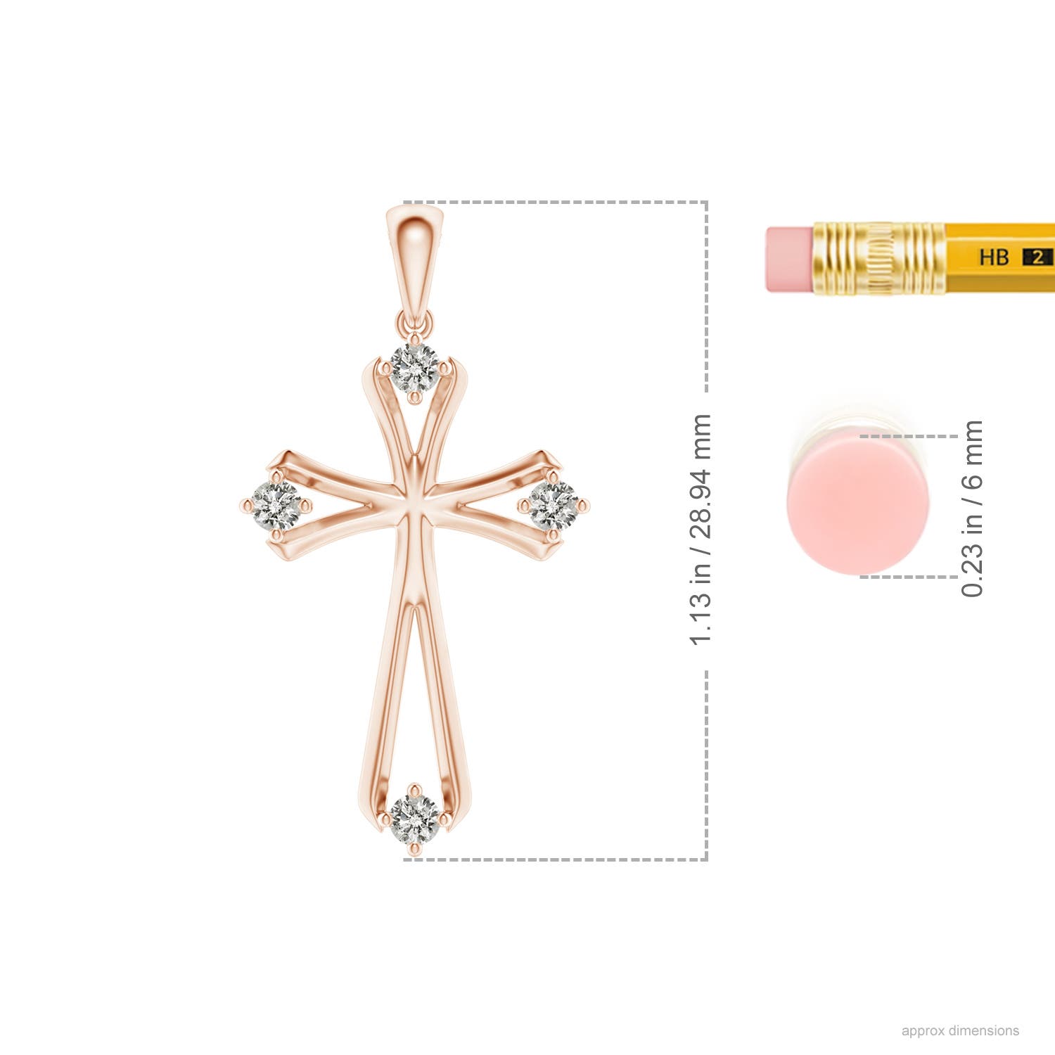 K, I3 / 0.17 CT / 14 KT Rose Gold