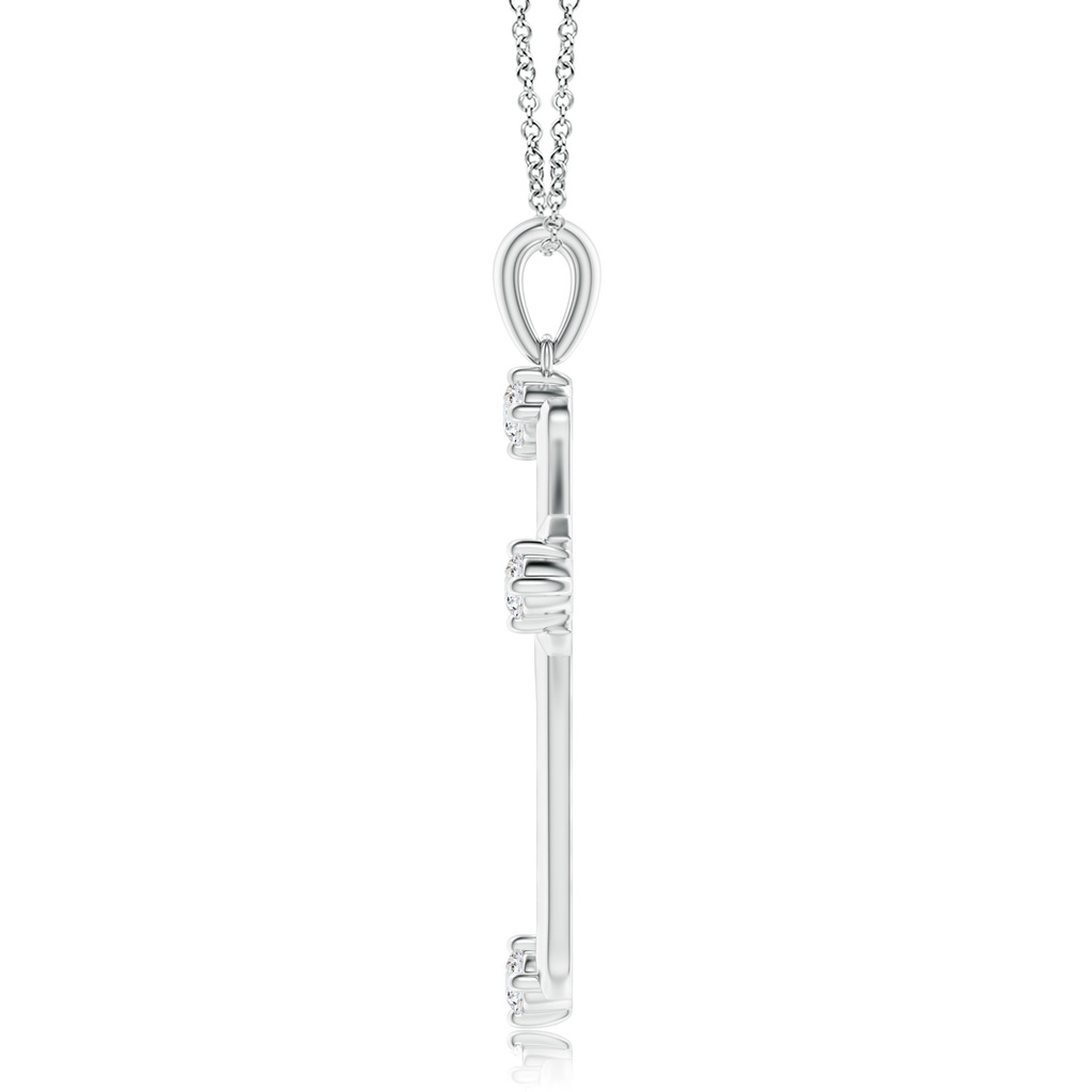 2.3mm GVS2 Diamond Knife-Edged Budded Cross Pendant in P950 Platinum - side_1