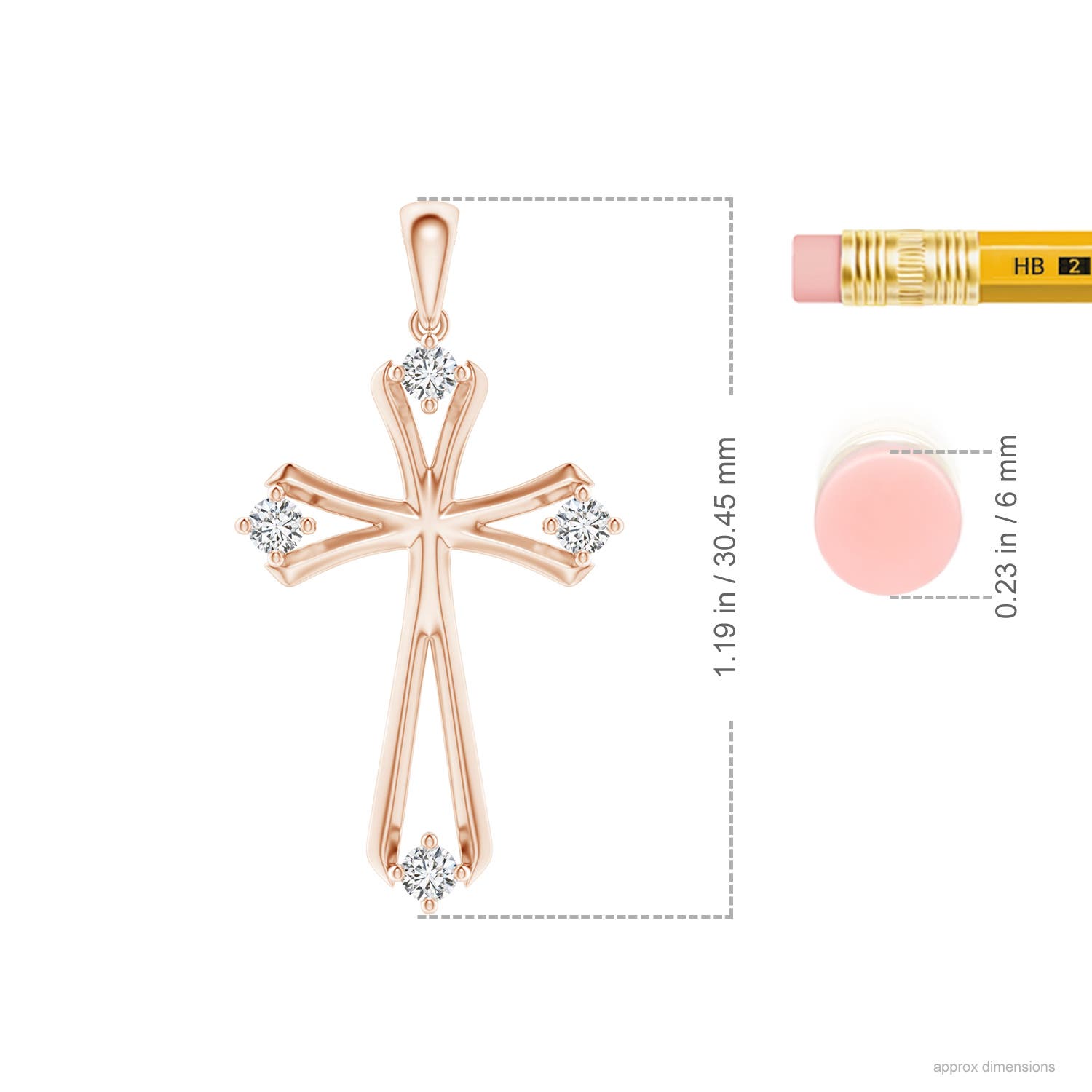 H, SI2 / 0.21 CT / 14 KT Rose Gold