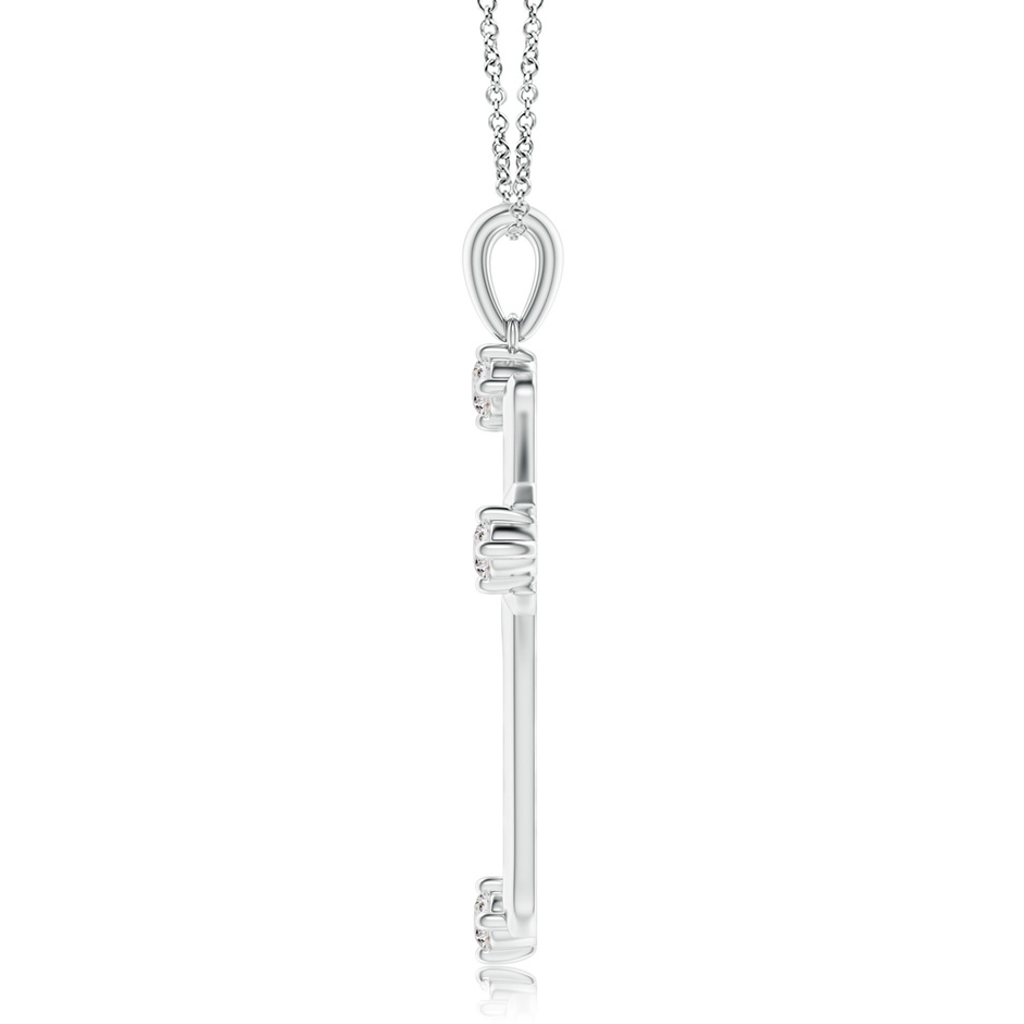 2.3mm IJI1I2 Diamond Knife-Edged Budded Cross Pendant in White Gold side-1