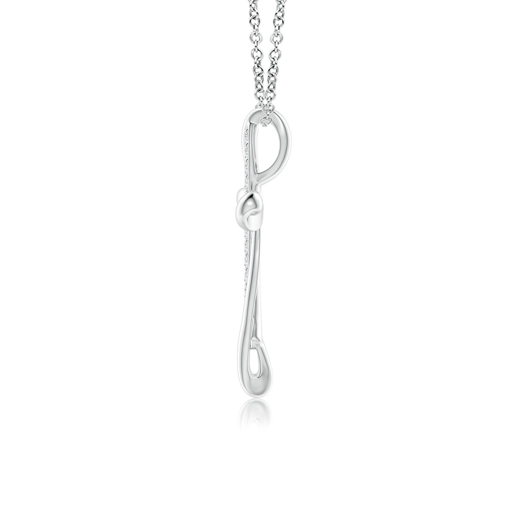 1.1mm GVS2 Diamond Ribbon Cross Pendant in 18K White Gold - side 199