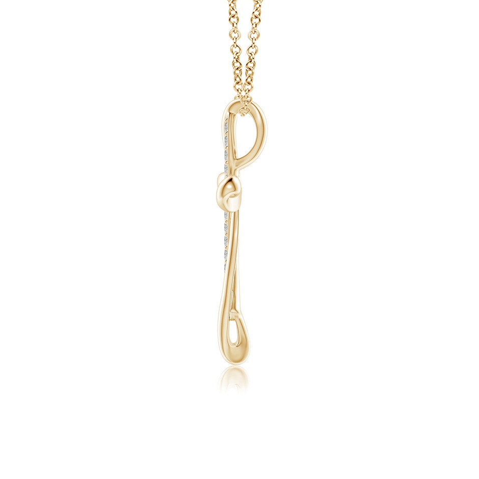 1.1mm KI3 Diamond Ribbon Cross Pendant in Yellow Gold side 199