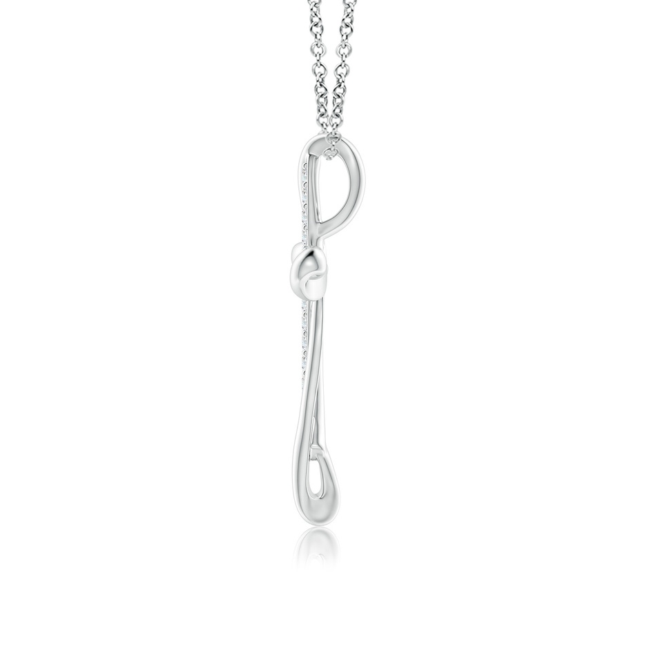 1.2mm GVS2 Diamond Ribbon Cross Pendant in White Gold side 199