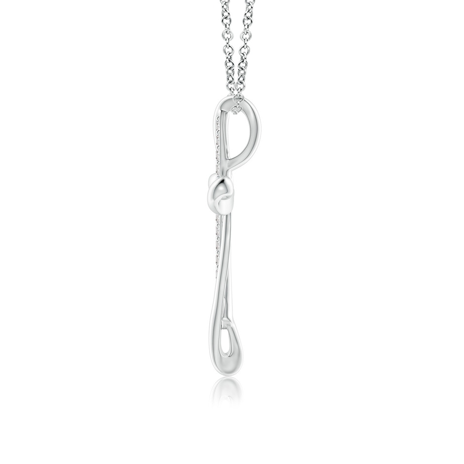 1.2mm IJI1I2 Diamond Ribbon Cross Pendant in 18K White Gold side 199