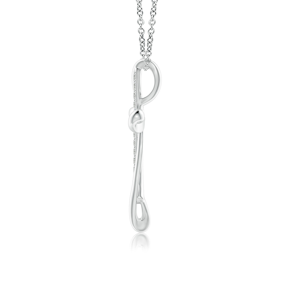 1.2mm KI3 Diamond Ribbon Cross Pendant in White Gold side 199