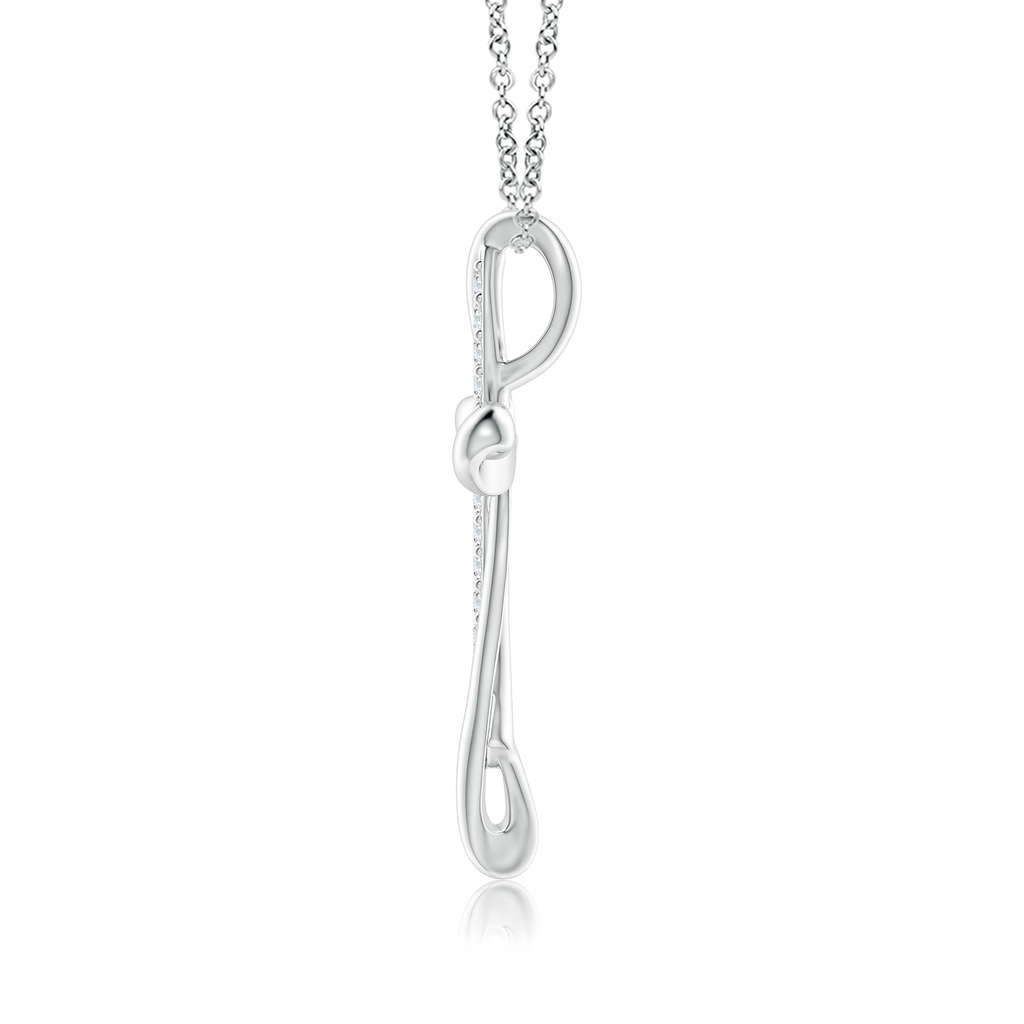 1.3mm GVS2 Diamond Ribbon Cross Pendant in White Gold - side 199