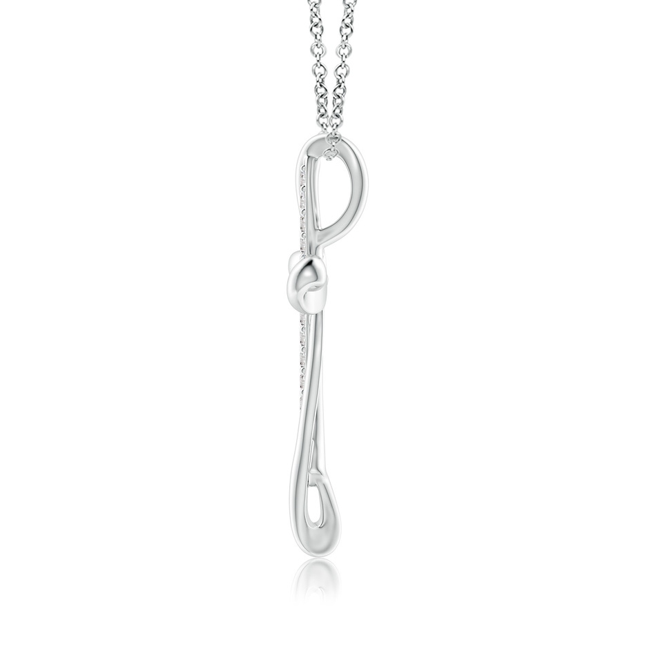 1.3mm IJI1I2 Diamond Ribbon Cross Pendant in 18K White Gold side 199