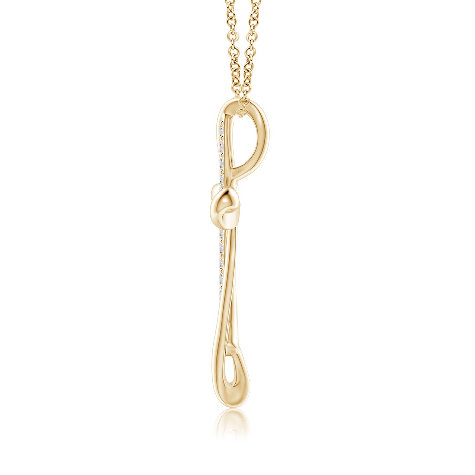 1.3mm IJI1I2 Diamond Ribbon Cross Pendant in 18K Yellow Gold side 199