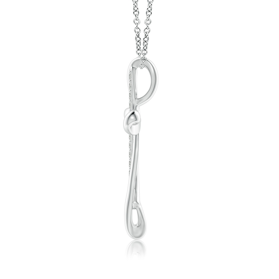 1.3mm KI3 Diamond Ribbon Cross Pendant in White Gold side 199