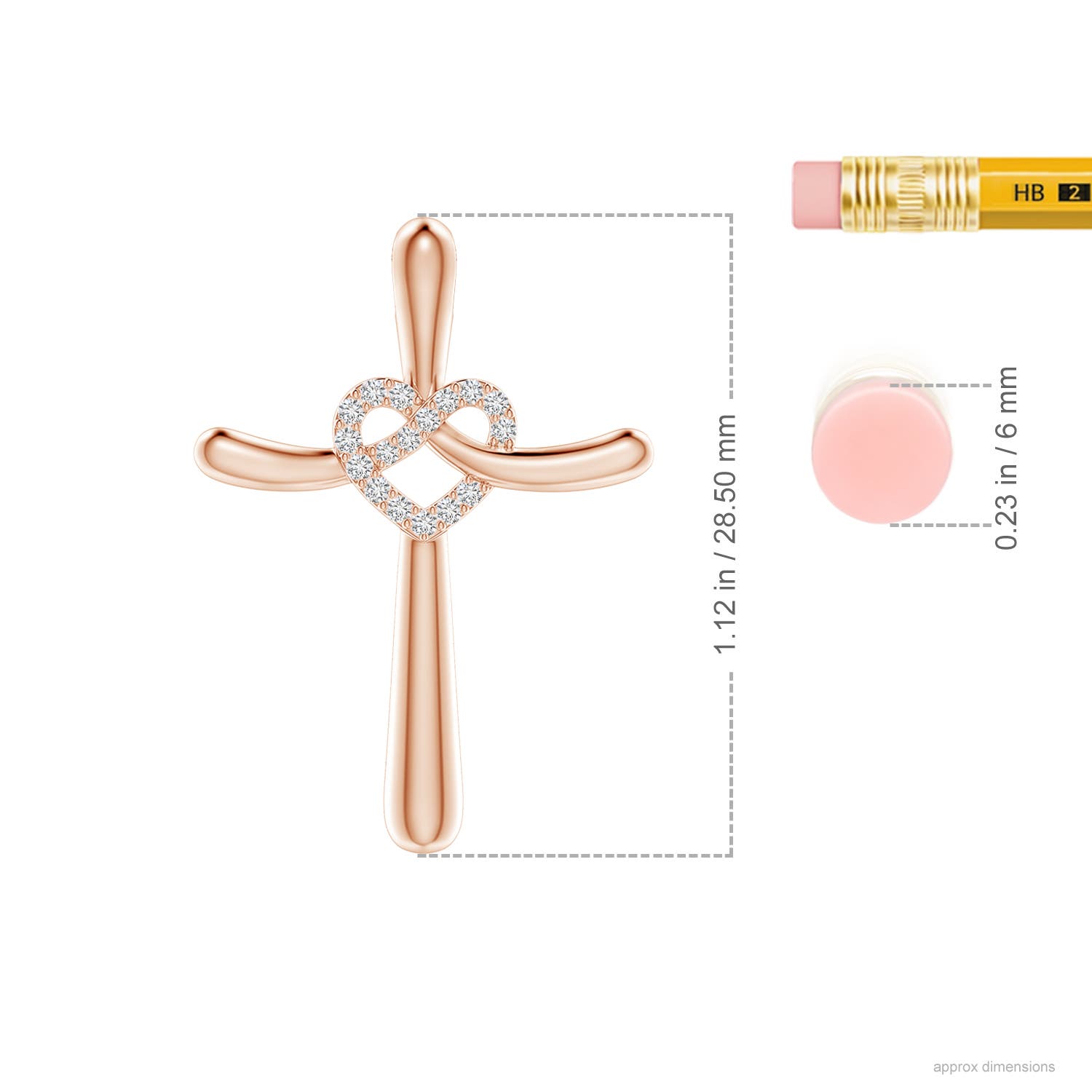 H, SI2 / 0.1 CT / 14 KT Rose Gold