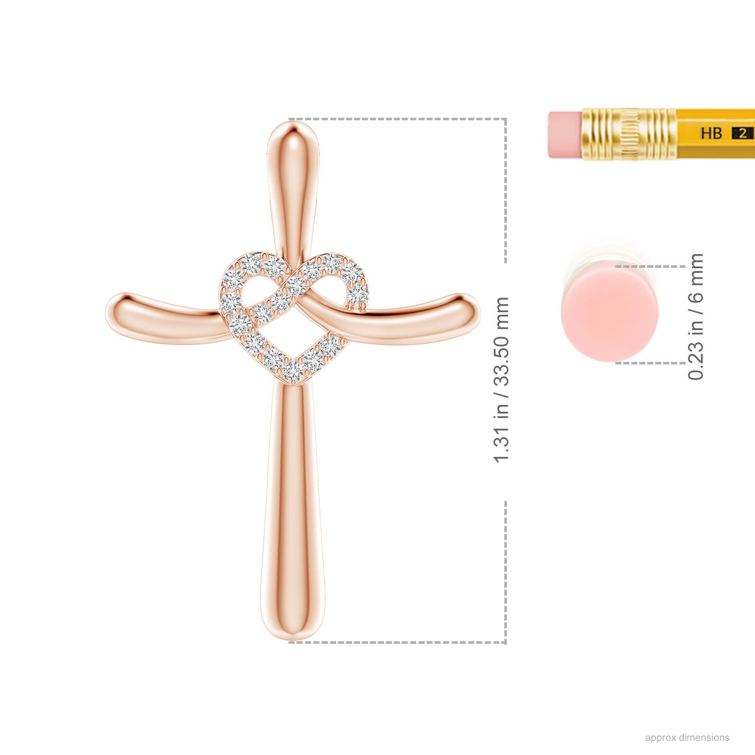 H, SI2 / 0.16 CT / 14 KT Rose Gold