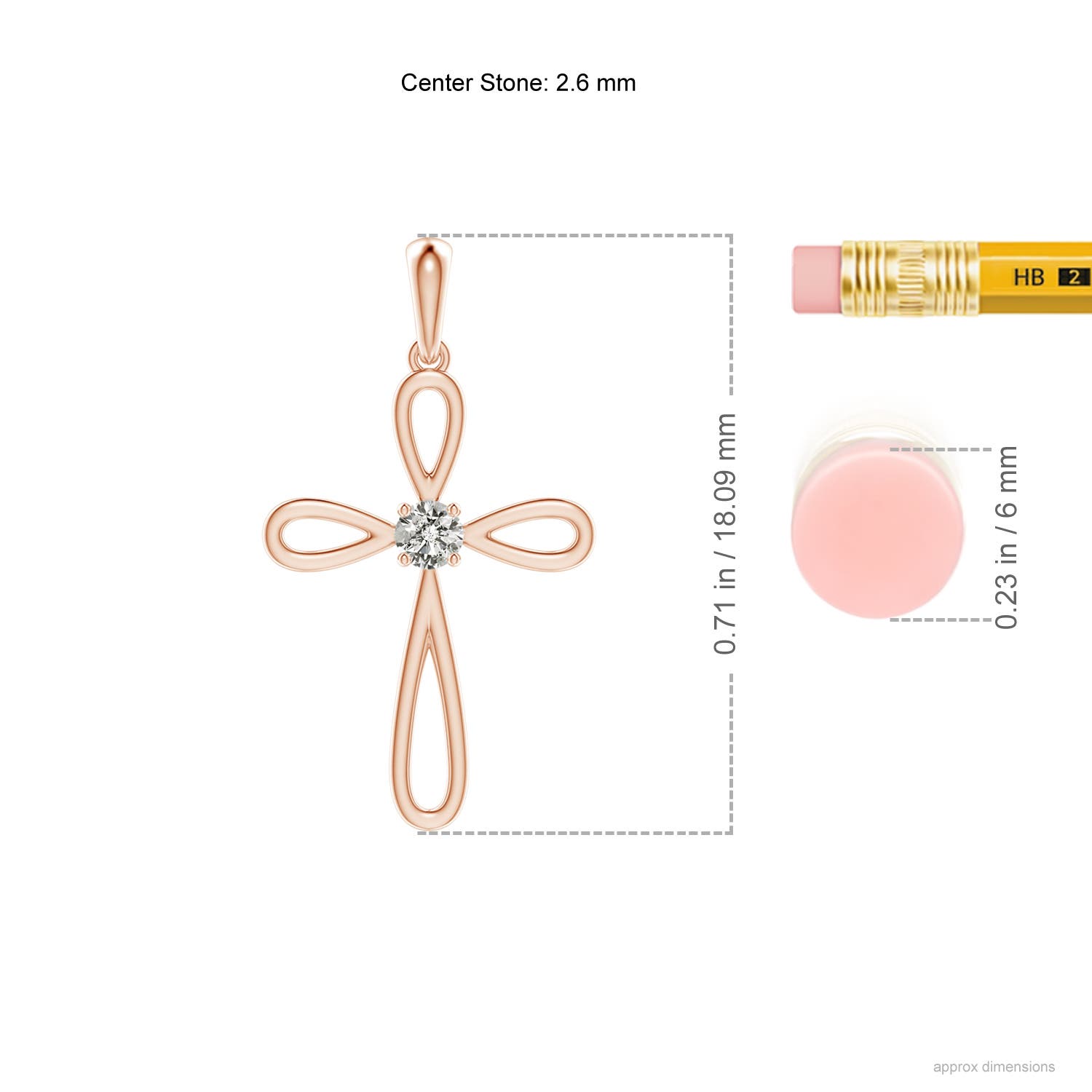 K, I3 / 0.07 CT / 14 KT Rose Gold